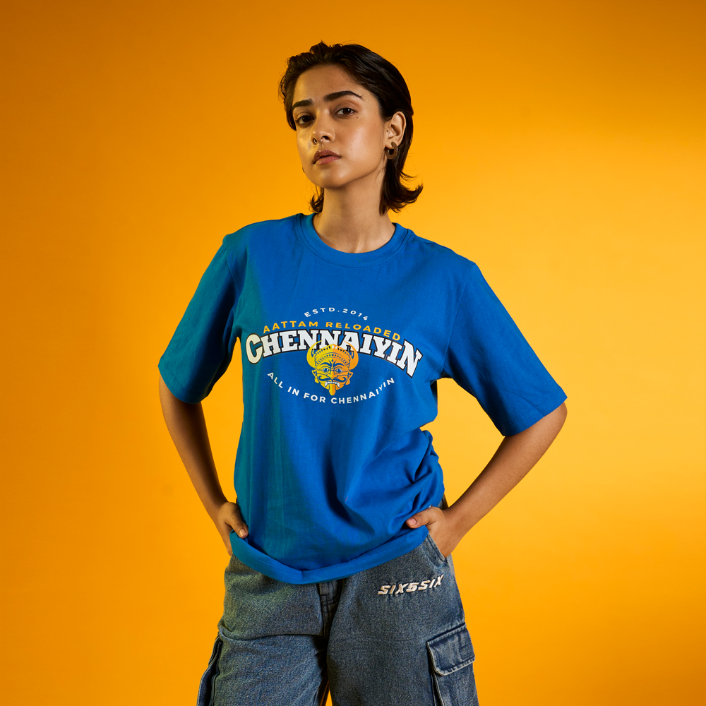 Chennaiyin FC Official Casual T-Shirt 2024-25-Blue