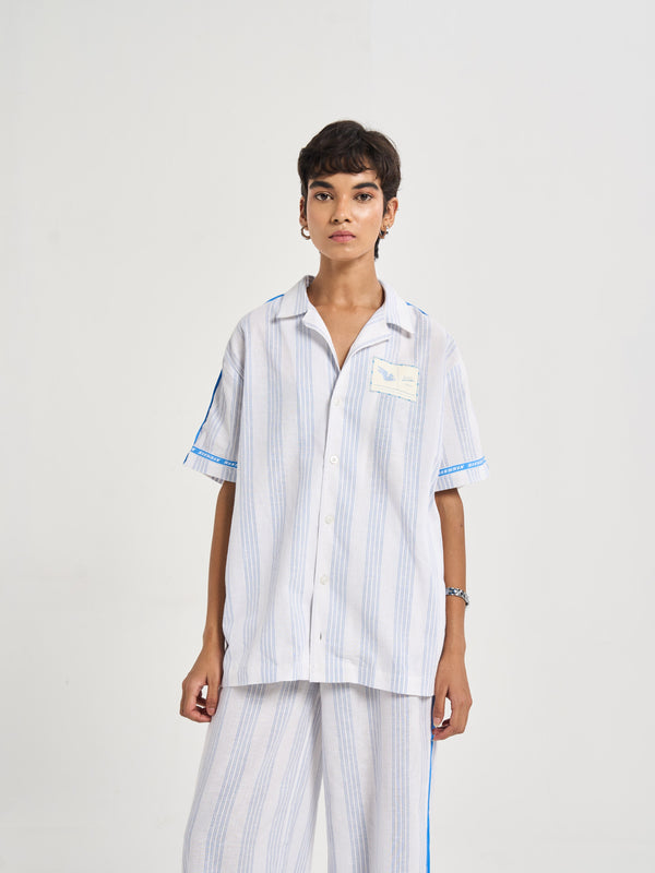 Amalfi Pinstripe Coord Shirt