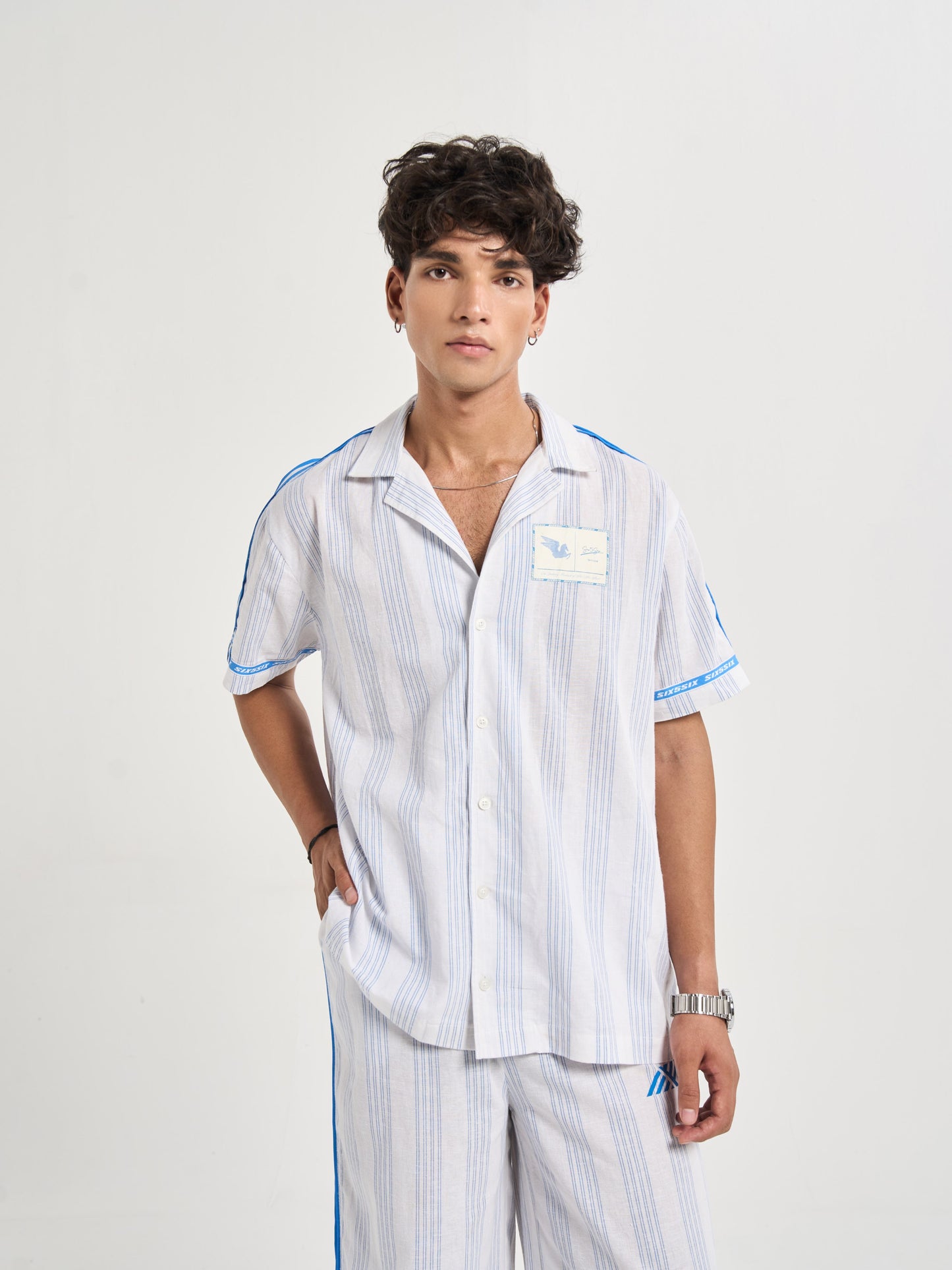 Amalfi Pinstripe Coord Shirt