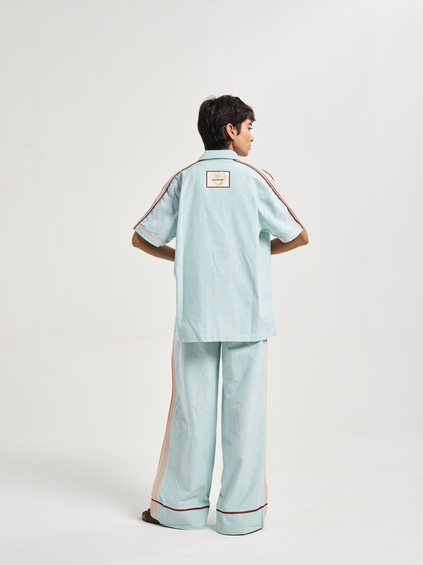 Heartline Striped Coord Shirt