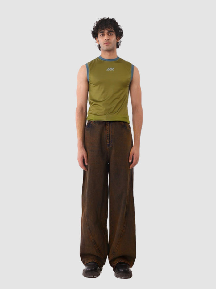 OVERSIZED JEANS IN DUNE