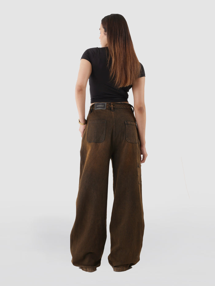 OVERSIZED JEANS IN DUNE