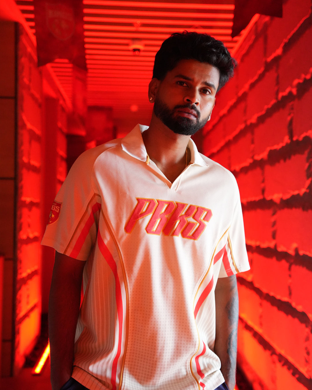 PBKS PLAYER OVERSIZED POLO IN BEIGE