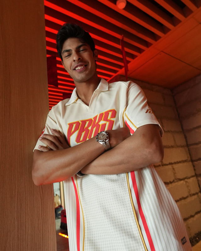 PBKS PLAYER OVERSIZED POLO IN BEIGE