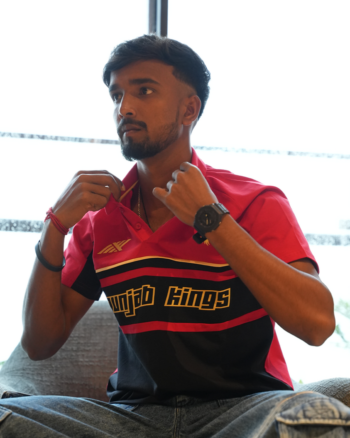 PBKS Player Polo - Red & Black