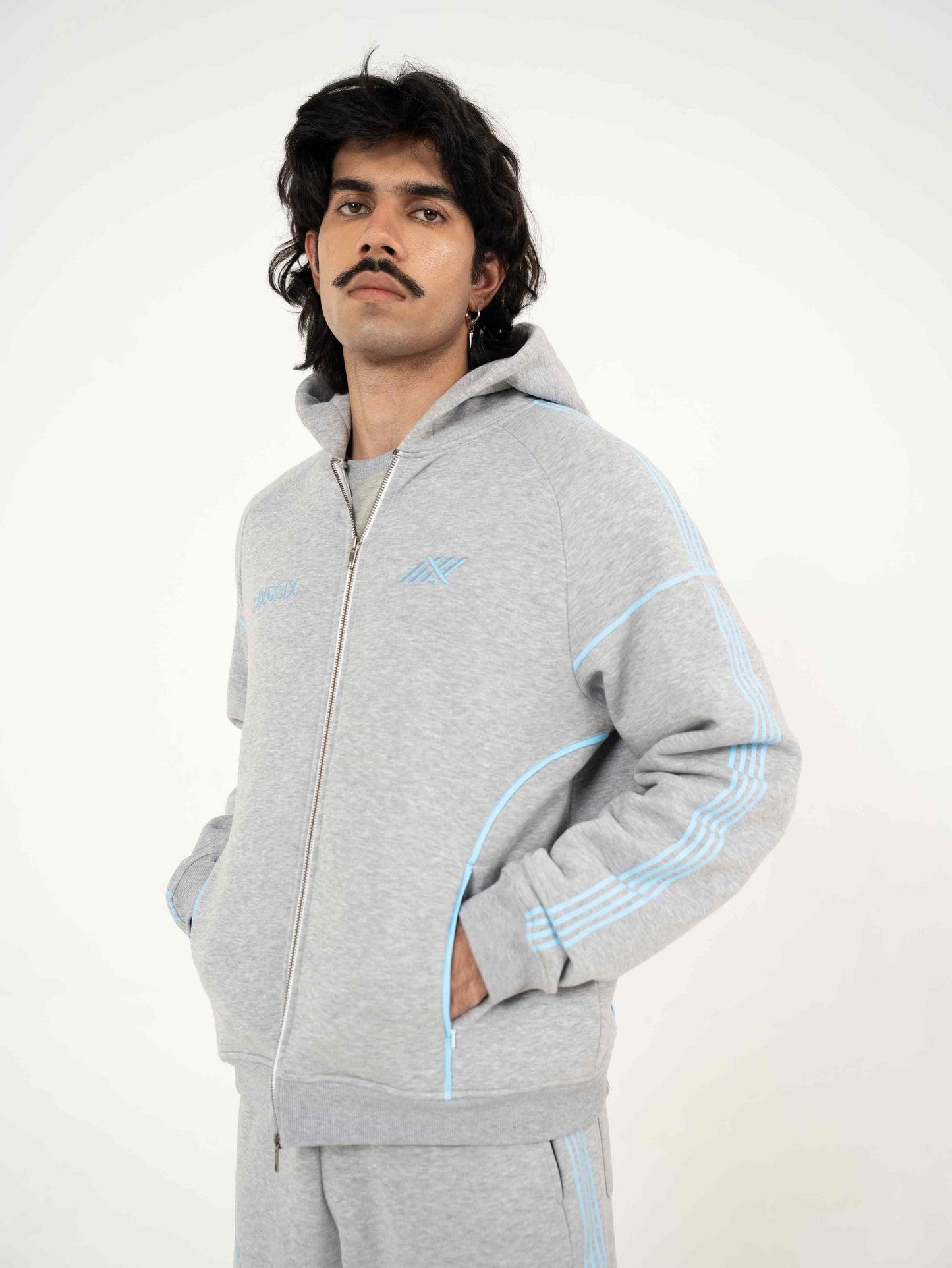 TOUCHSTONE TRACK JACKET IN MELANGE