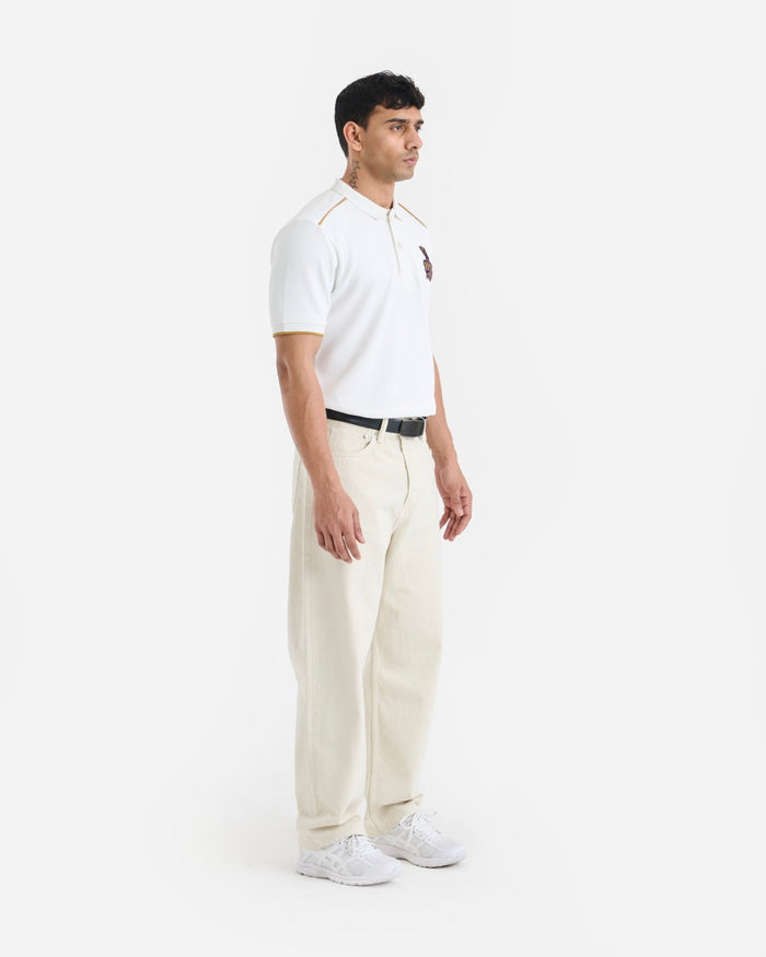 KKR White Travel Polo