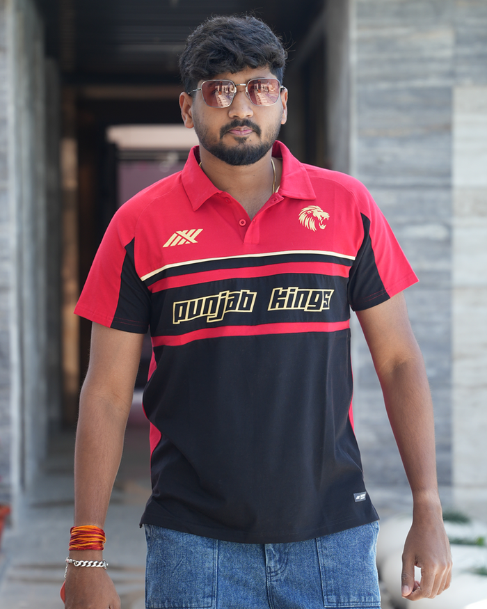 PBKS Player Polo - Red & Black