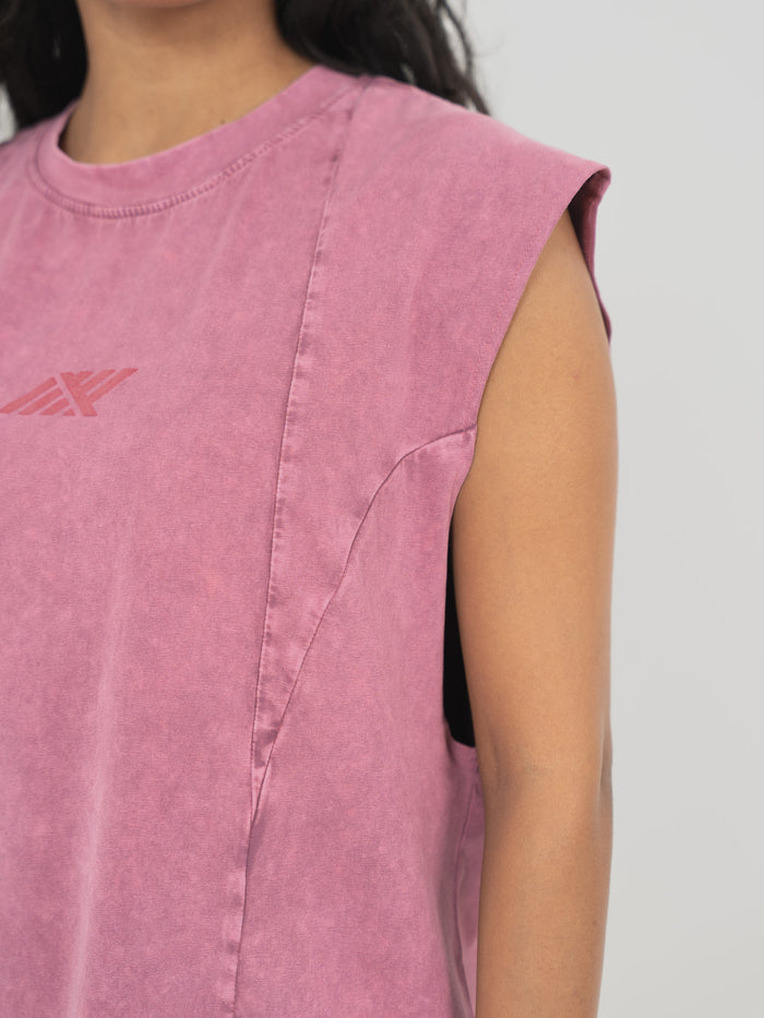 AFTERBURN MUSCLE TEE IN MAUVE