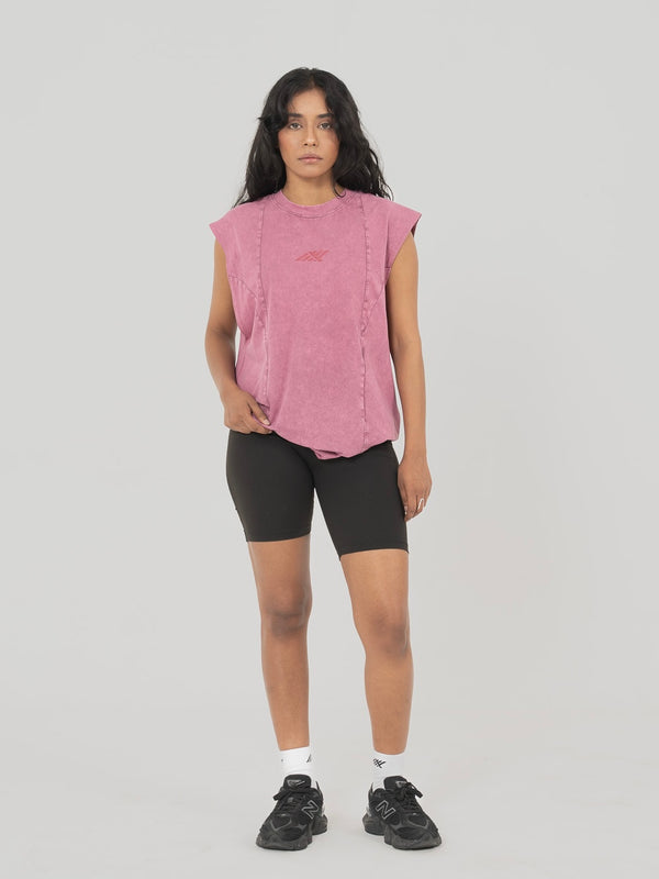 AFTERBURN MUSCLE TEE IN MAUVE