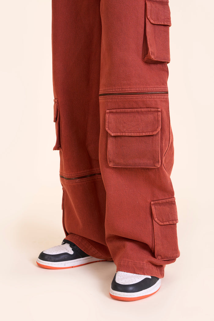 Brick Denim Cargos