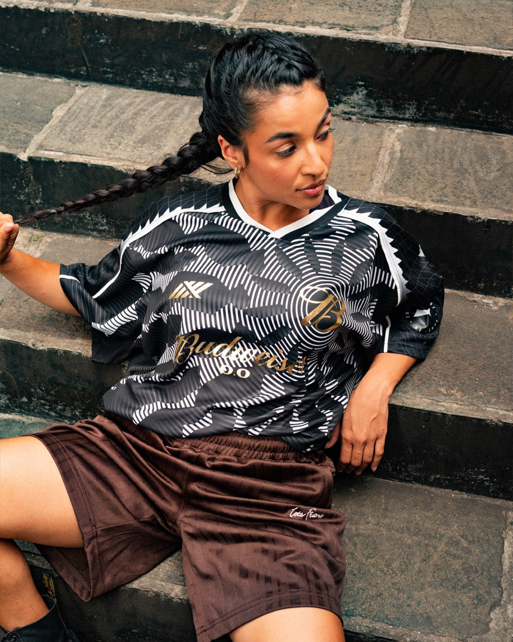 BUDWEISER x SIX5SIX Oversized T20 WC Black & White Jersey