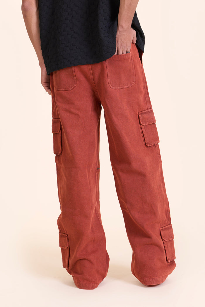 Brick Denim Cargos