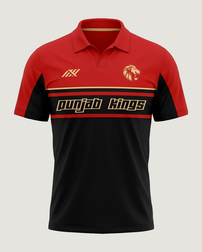 PBKS Player Polo - Red & Black