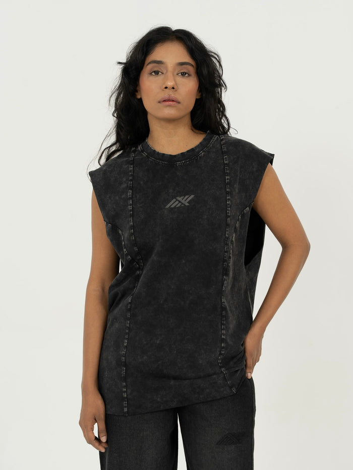 AFTERBURN MUSCLE TEE IN COAL