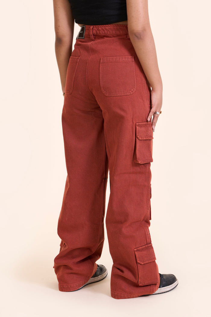 Brick Denim Cargos
