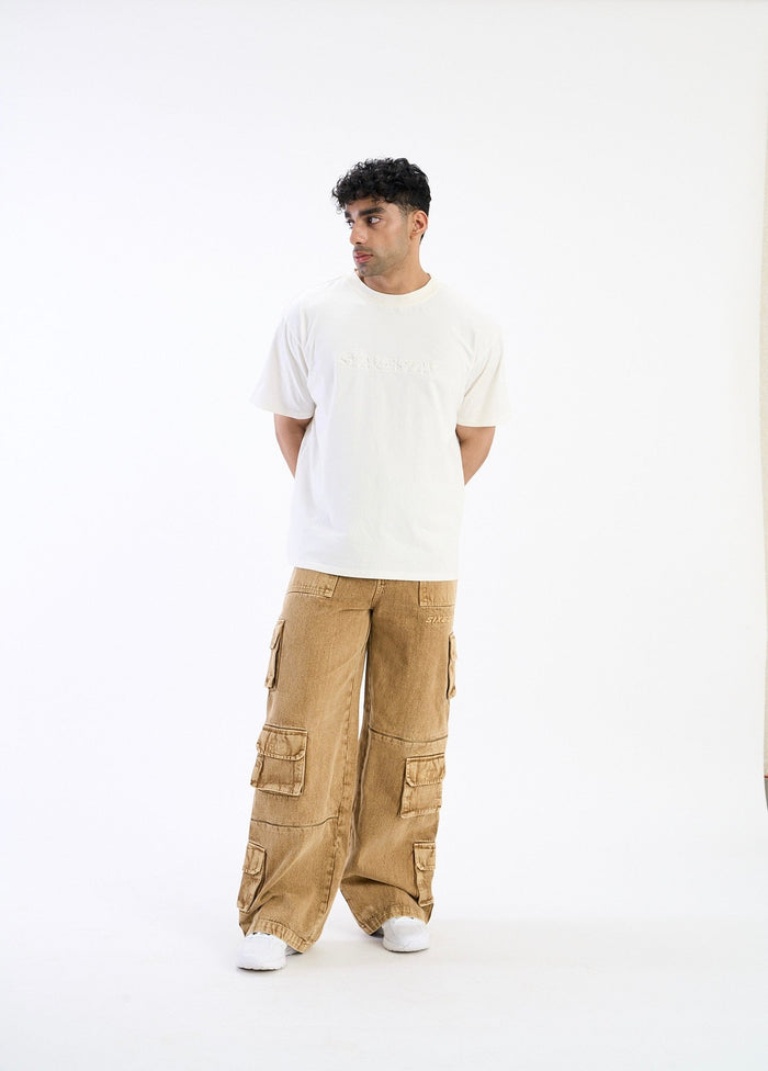 SAND DENIM CARGOS