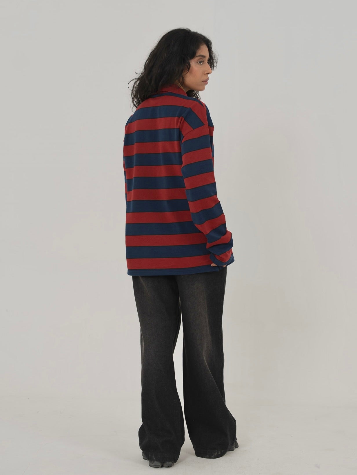 CLASSIC STRIPED POLO IN RED/NAVY