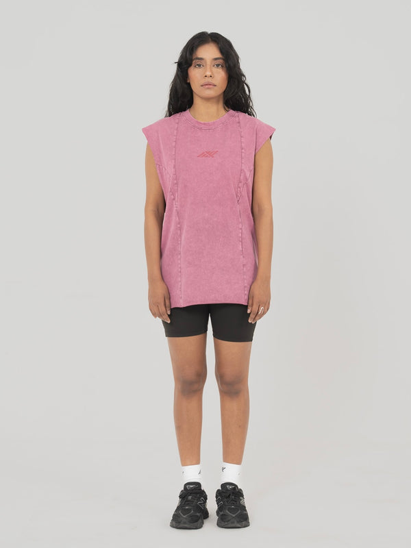 AFTERBURN MUSCLE TEE IN MAUVE