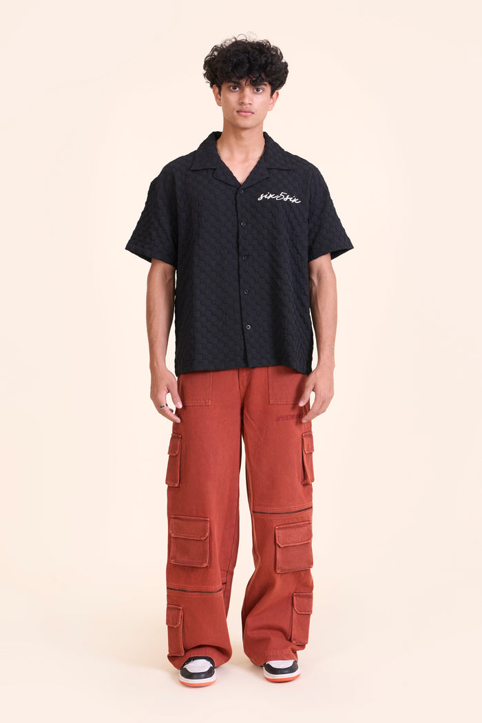 Brick Denim Cargos
