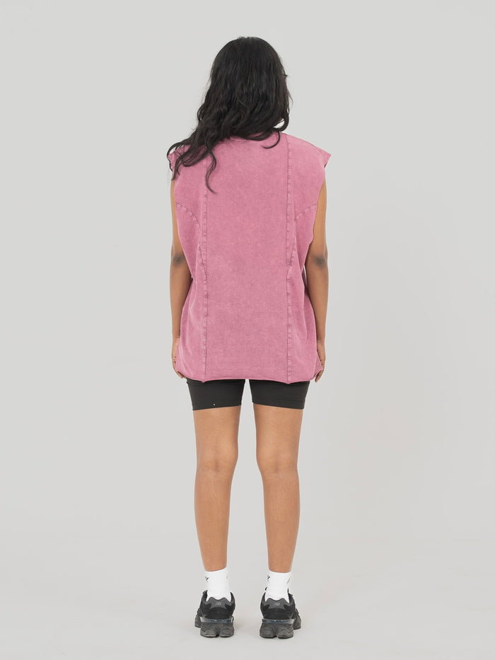 AFTERBURN MUSCLE TEE IN MAUVE