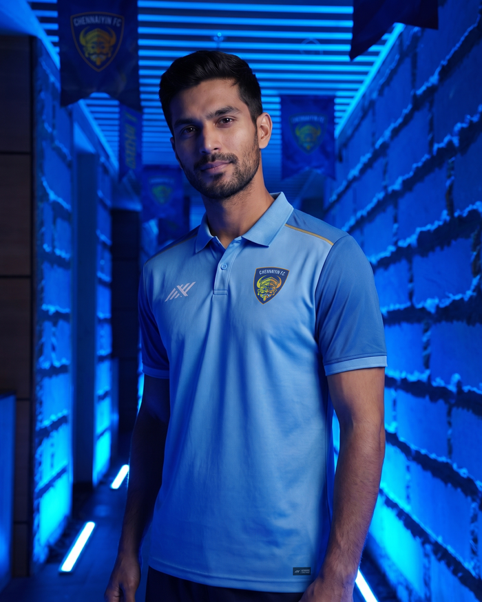 Chennaiyin FC Travel Polo Sky Blue 2026