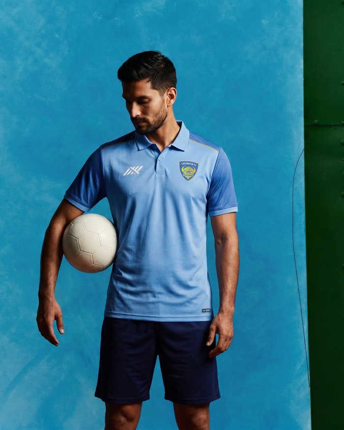 Chennaiyin FC Travel Polo Sky Blue 2026