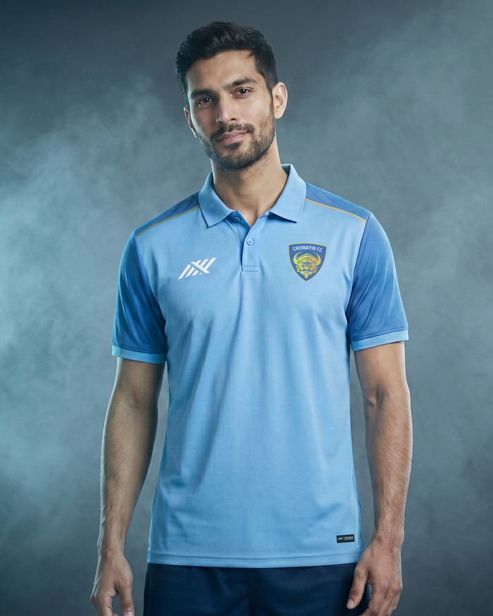 Chennaiyin FC Travel Polo Sky Blue 2026