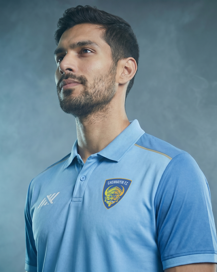 Chennaiyin FC Travel Polo Sky Blue 2026