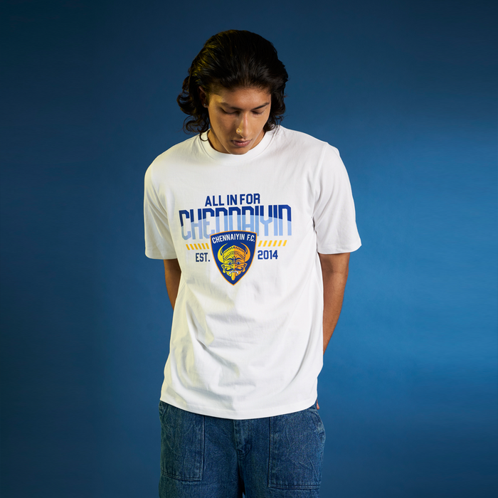 Chennaiyin FC-Official Casual T-Shirt  2024-25-White