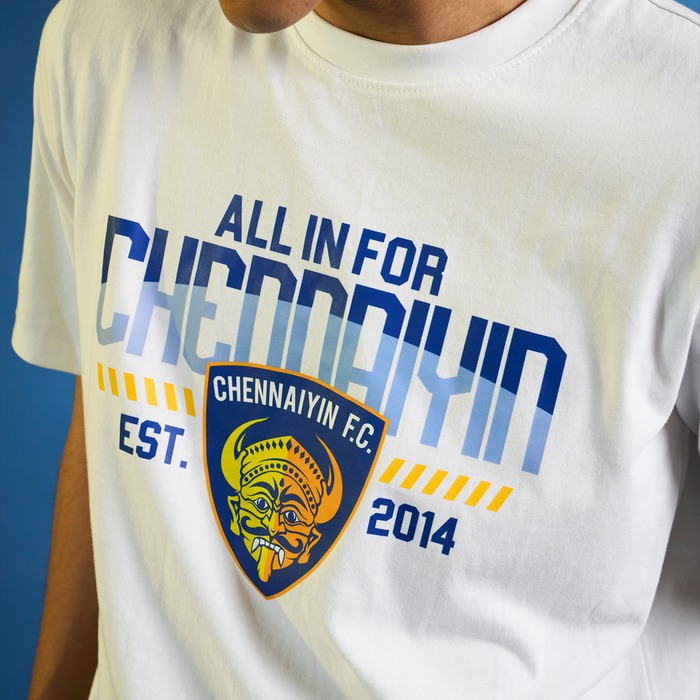Chennaiyin FC-Official Casual T-Shirt  2024-25-White