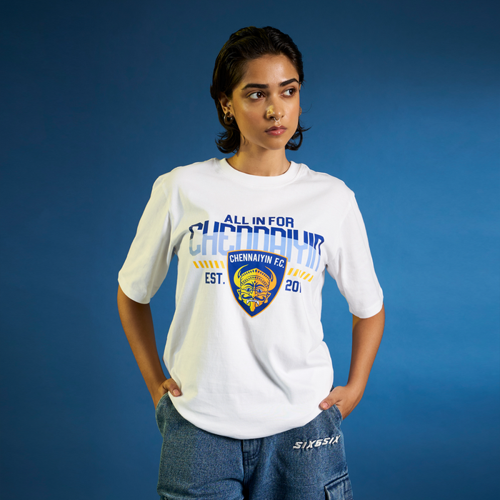 Chennaiyin FC-Official Casual T-Shirt  2024-25-White