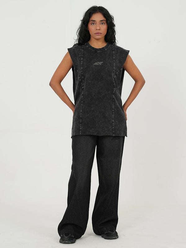 AFTERBURN MUSCLE TEE IN COAL