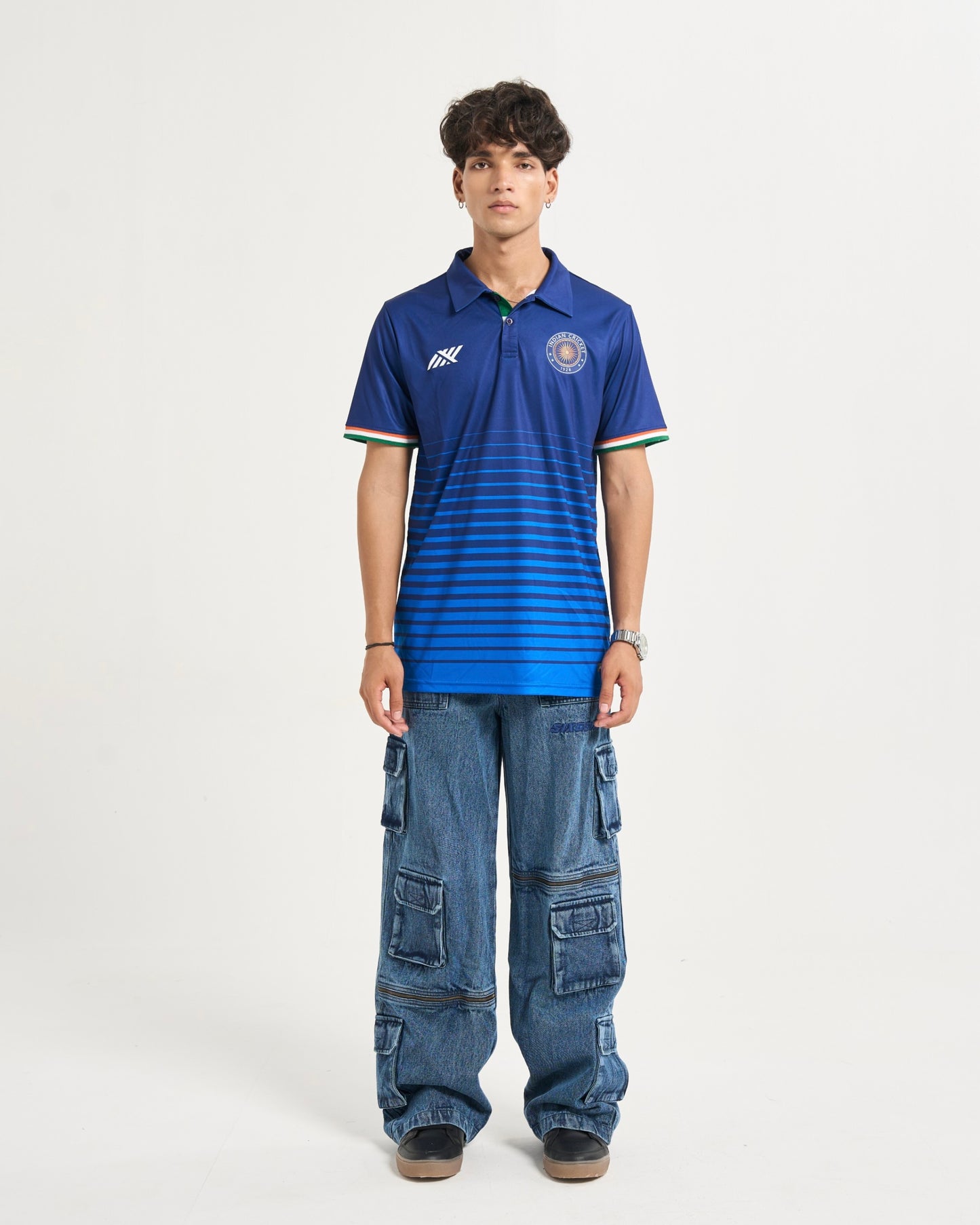 Blue Rush India Fan Polo T-shirt