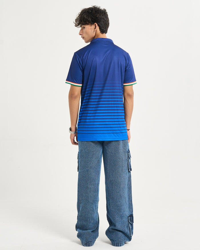Blue Rush India Fan Polo T-shirt