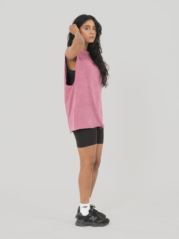 AFTERBURN MUSCLE TEE IN MAUVE
