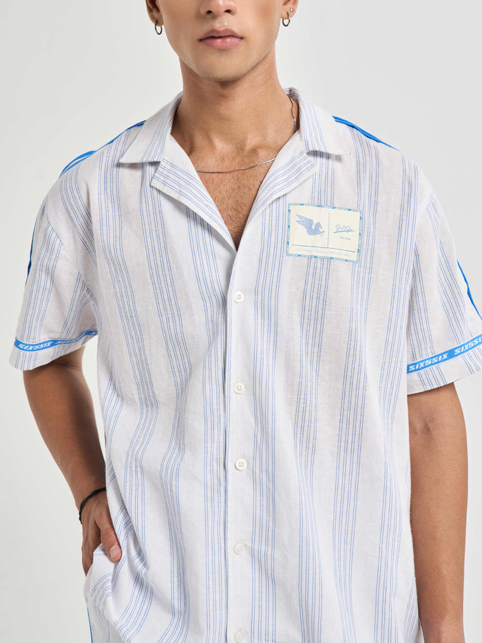 Amalfi Pinstripe Coord Shirt