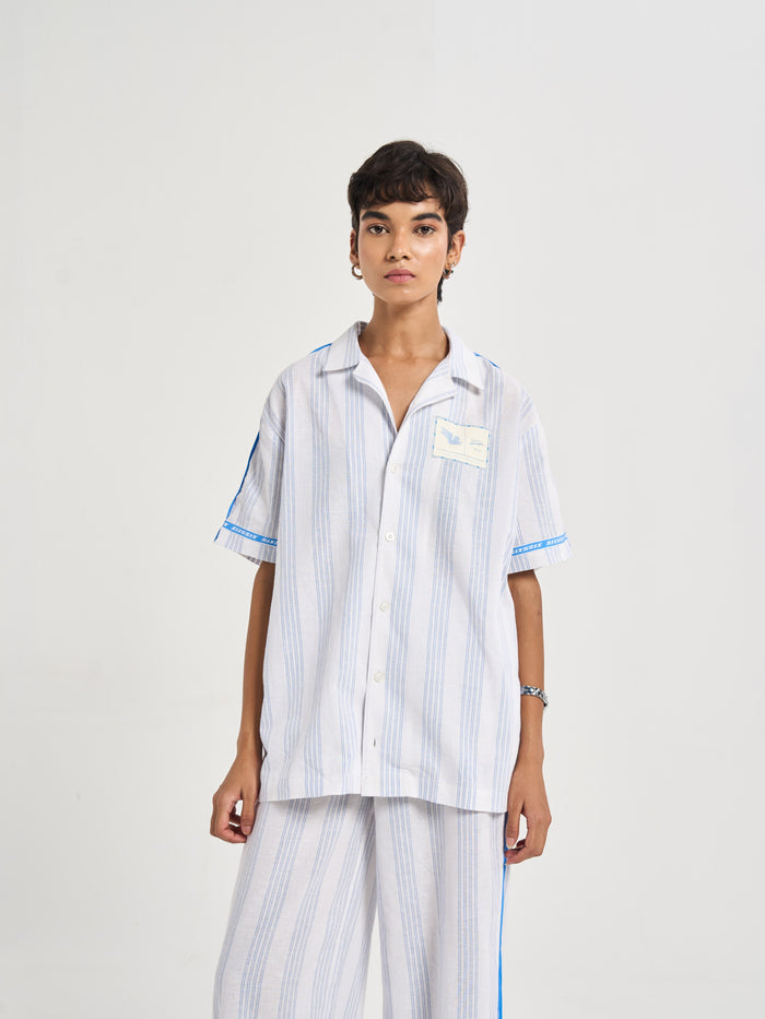 Amalfi Pinstripe Coord Shirt