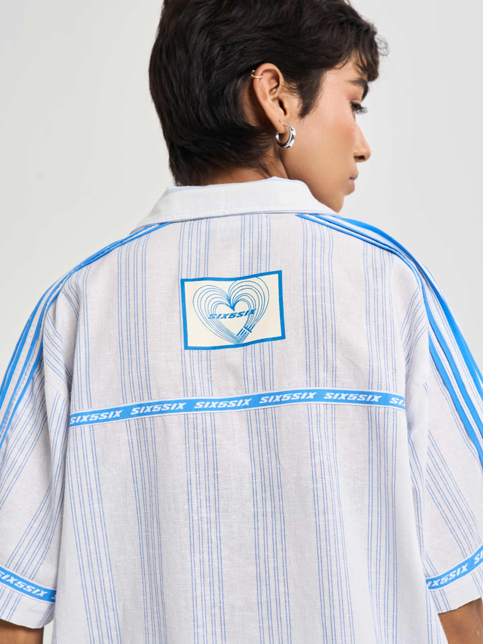 Amalfi Pinstripe Coord Shirt