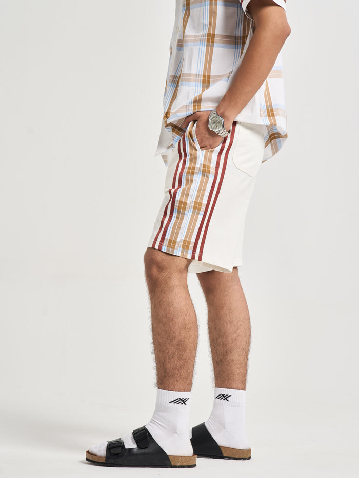 Ivory Plaid Coord Shorts
