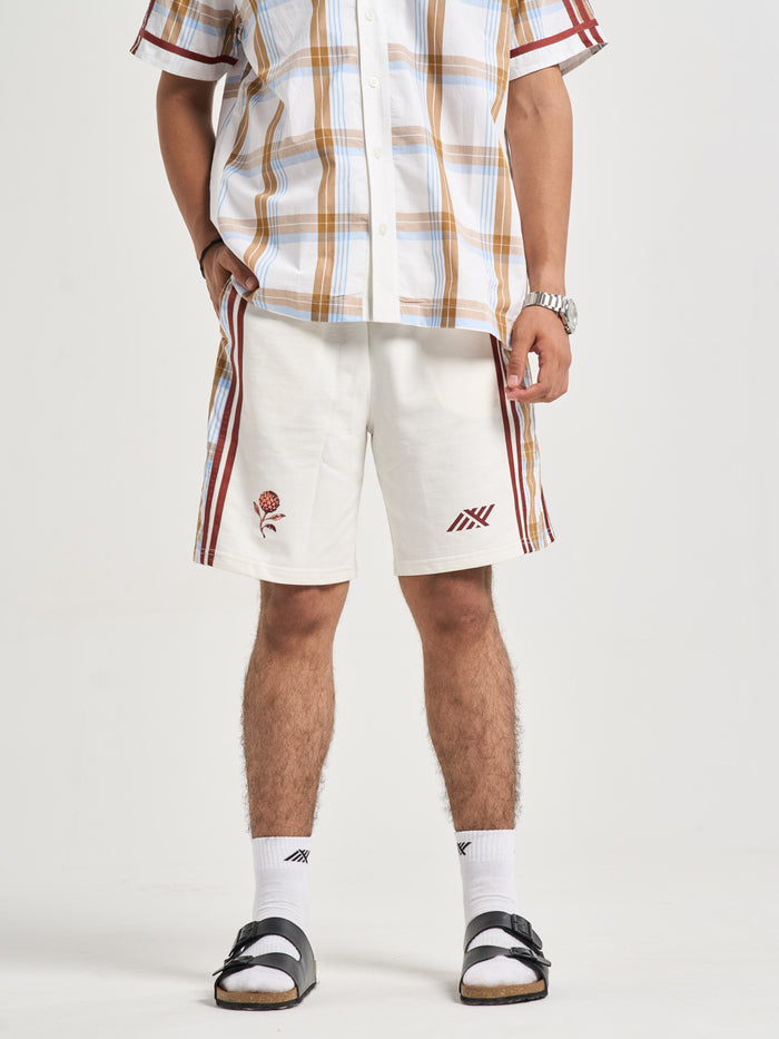 Ivory Plaid Coord Shorts