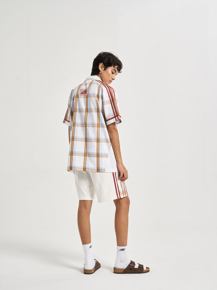 Ivory Plaid Coord Shorts