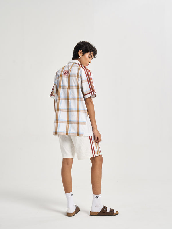 Ivory Plaid Coord Shorts