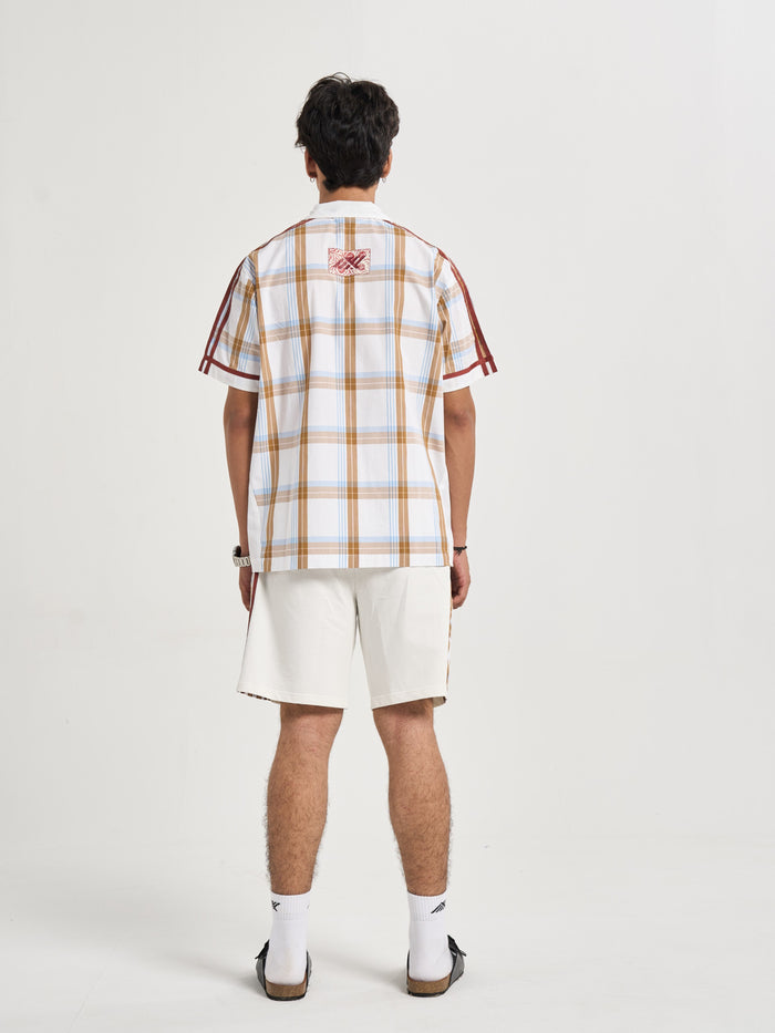 Ivory Plaid Coord Shirt