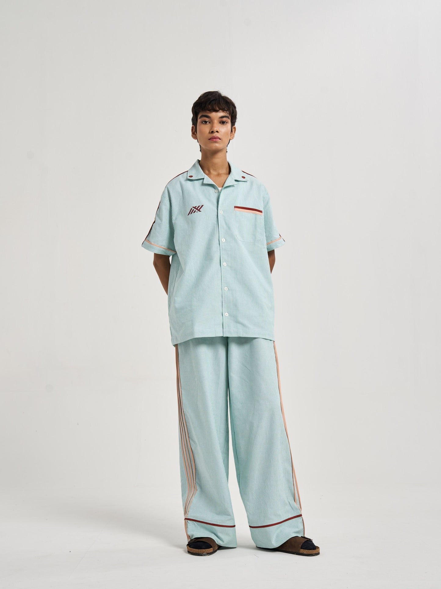 Heartline Striped Coord Pants