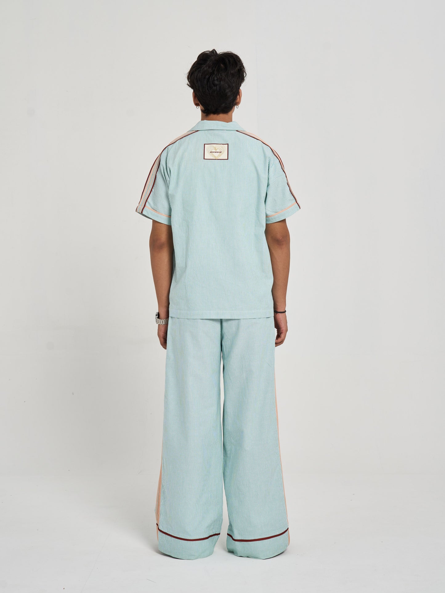 Heartline Striped Coord Shirt