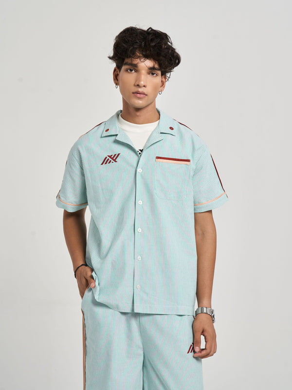 Heartline Striped Coord Shirt