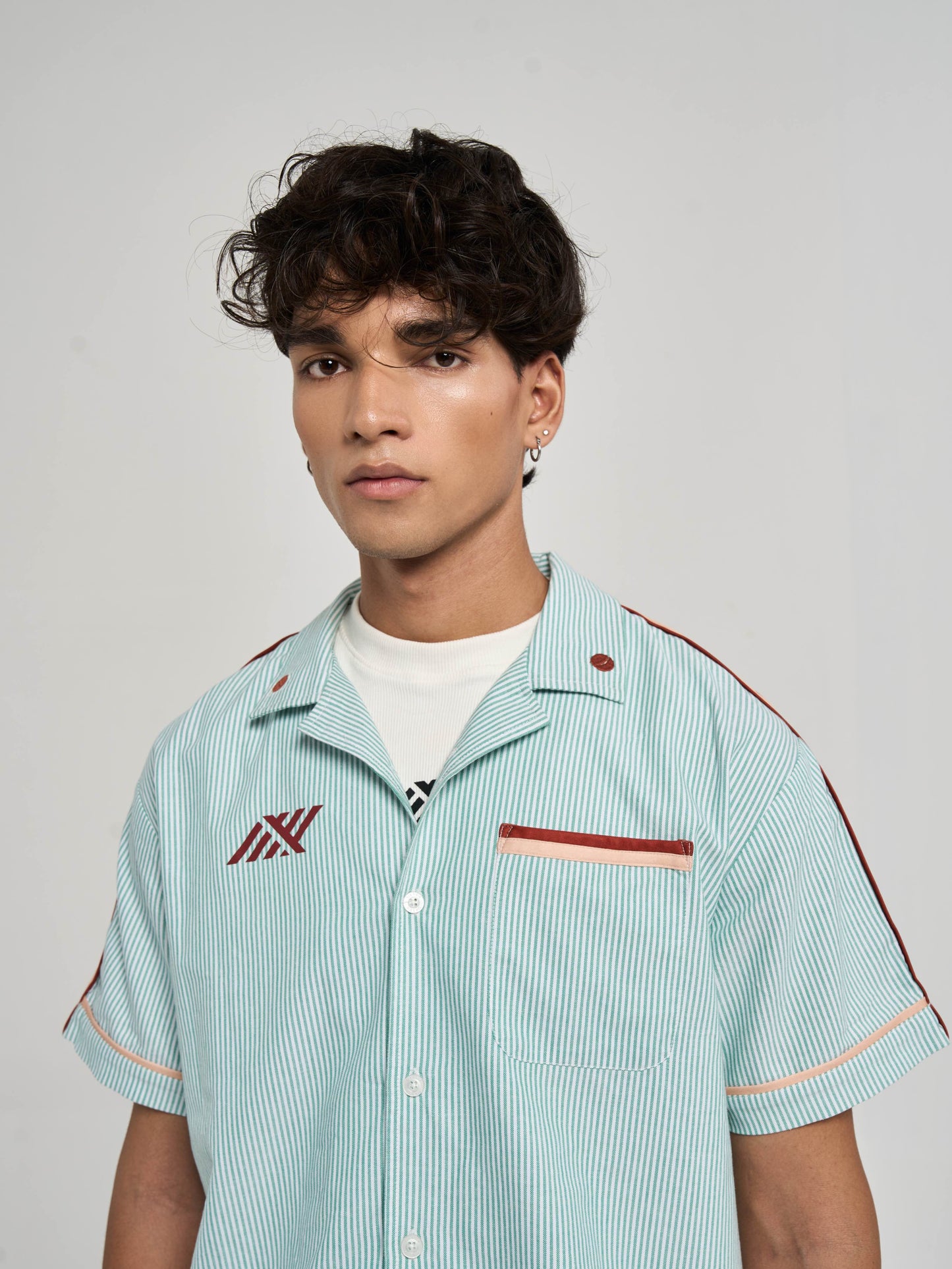 Heartline Striped Coord Shirt