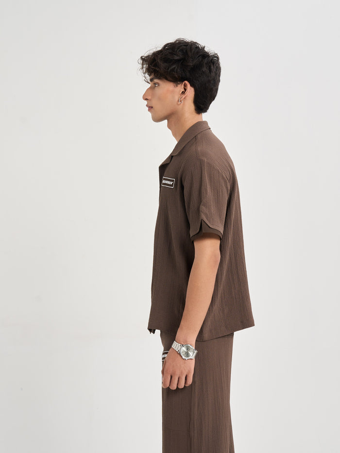 Espresso Chiffon Coord Shirt