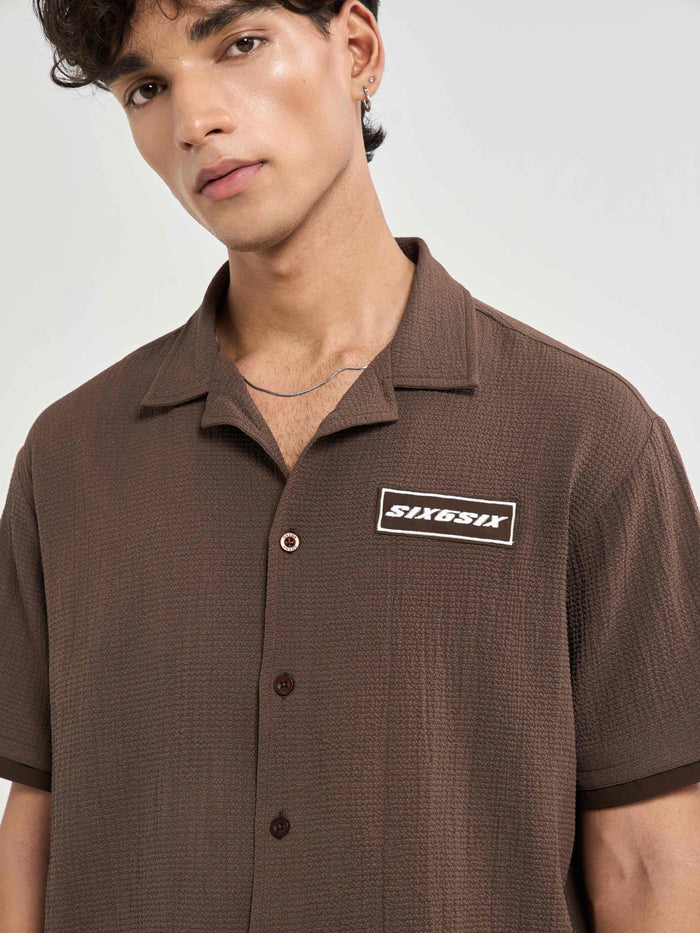 Espresso Chiffon Coord Shirt